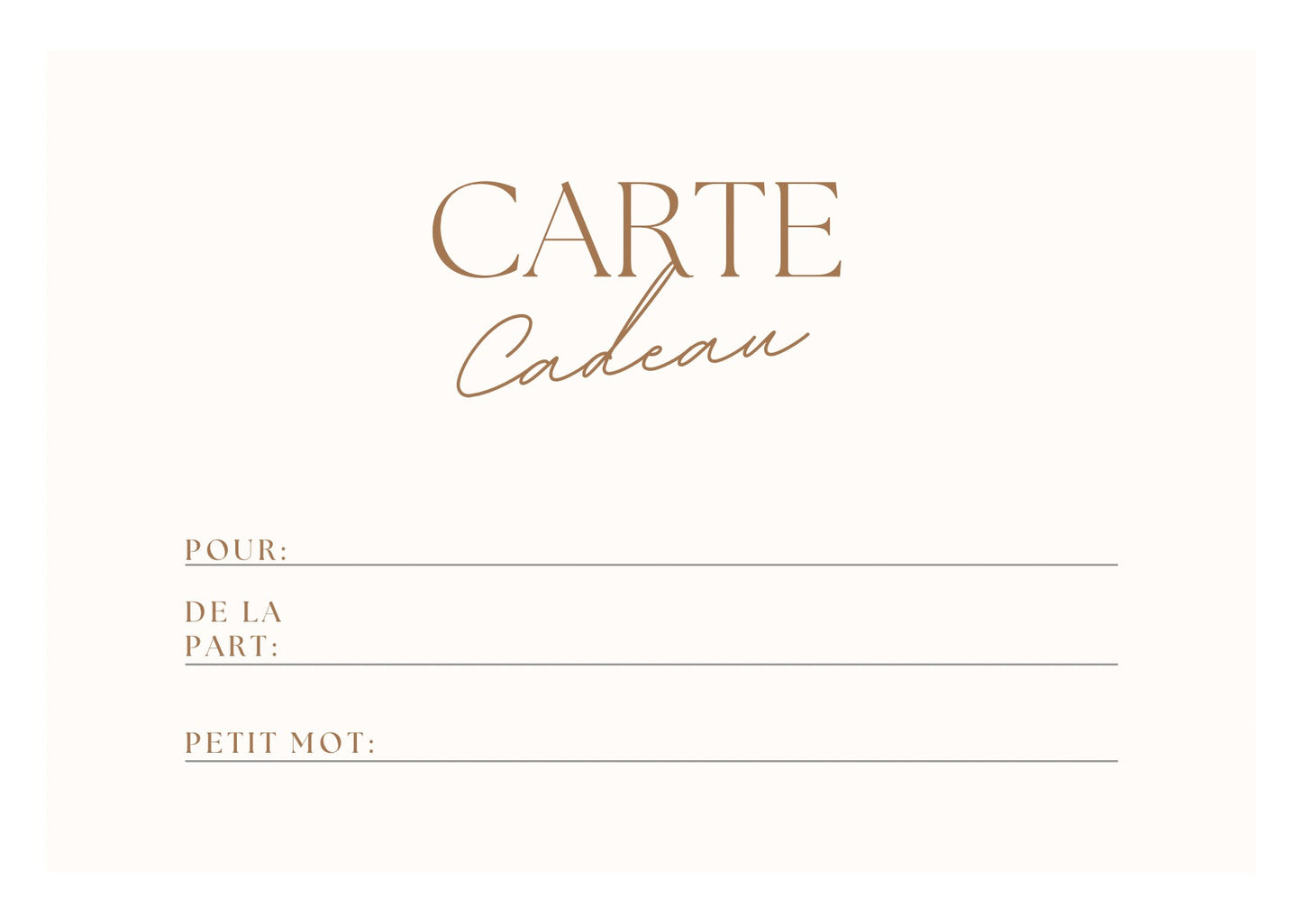 Carte cadeau